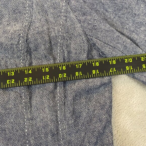 Chadwick's Women's Blazer Jacket Size 14 Linen Blend Blue Heather Button-Front - Picture 5 of 11